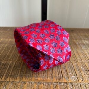 Ted Baker London Red Fall Leaf Italian Silk Tie Men 3” Wide 57.5” Long Made USA